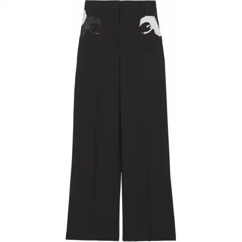 Burberry Thalia Swan Graphic Wide-leg Trousers