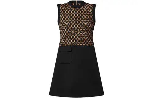 LOUIS VUITTON Monogram Jacquard Knit Dress
