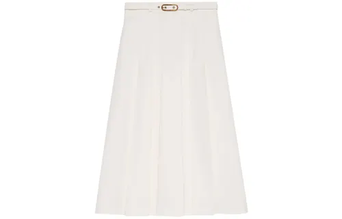 GUCCI SS21 Casual Long Skirt Women's Ecru