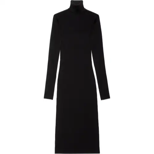 GUCCI FW24 Long Sleeved Dress Women's Black