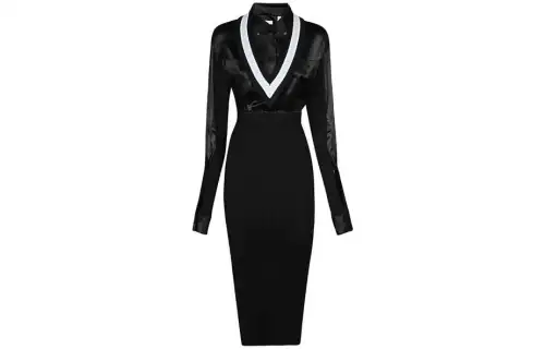 Burberry Long Sleeved Dress Women's Black
