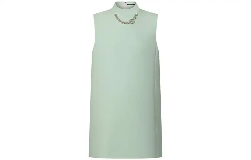 LOUIS VUITTON Mock-Neck Straight Dress