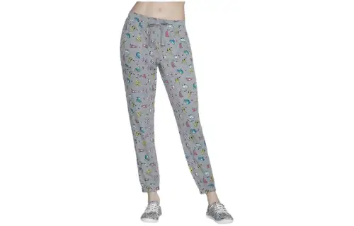 Skechers BOBS Purrfect Terry Pretty Kitty Knitted Sweatpants Women's Gray