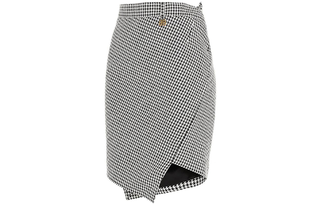 Balenciaga SS21 Casual Short Skirts Regular Fit Women's Black White