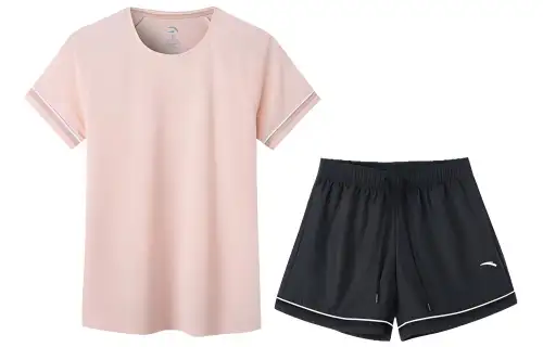Anta SS22 Set Women's Dusty Rose Pink/Black