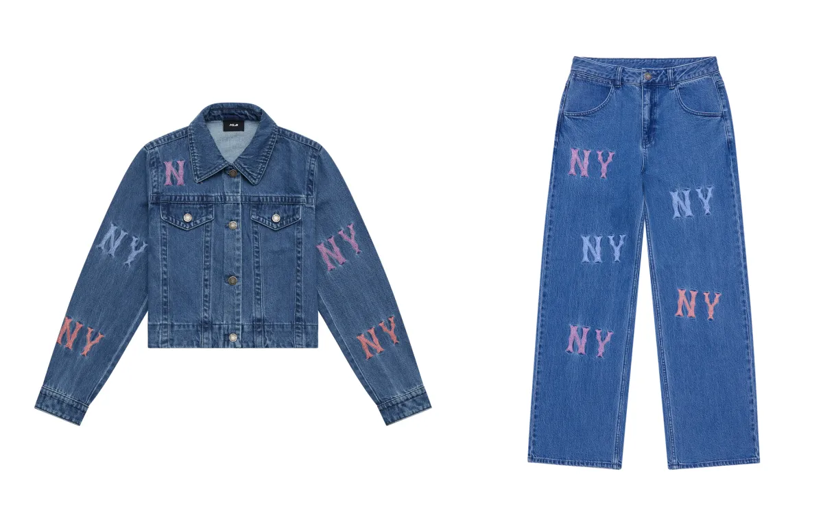 MLB New York Yankees 24FW Denim Casual Suit Women's Indigo