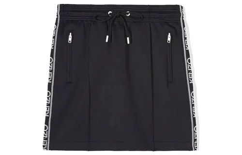 KENZO Casual Short Skirts Women's Black Moderate Short Bodycon Skirt