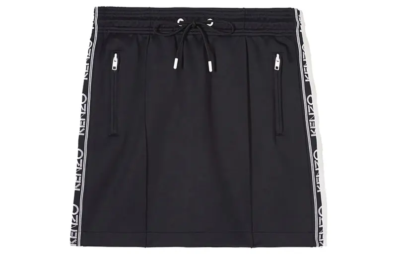 KENZO Casual Short Skirts Women's Black Moderate Short Bodycon Skirt