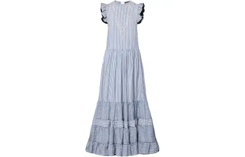 LOUIS VUITTON SS24 Short Sleeved Dress Women's Blue