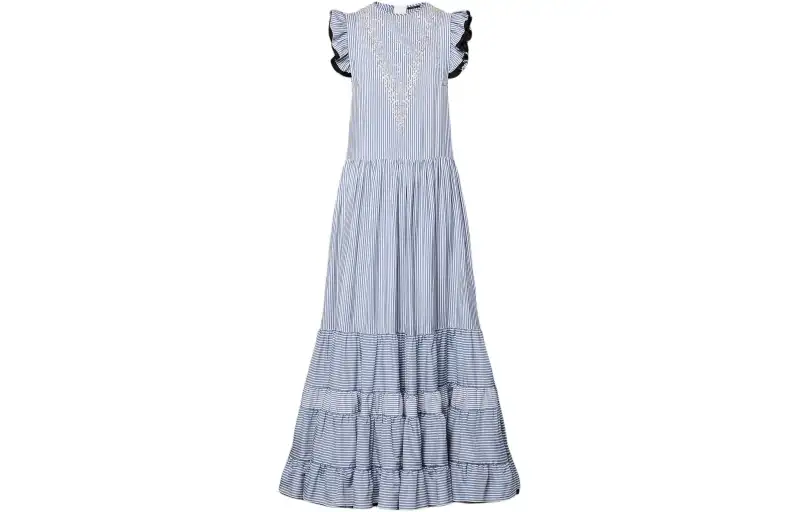 LOUIS VUITTON SS24 Short Sleeved Dress Women's Blue
