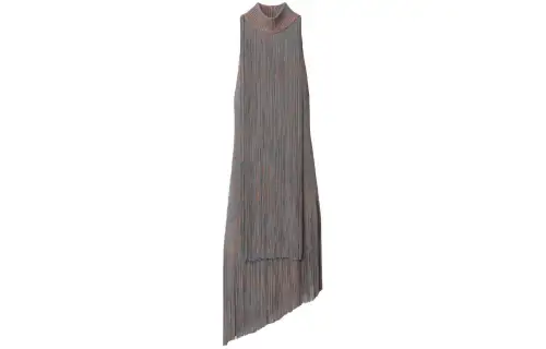 Burberry Mouliné-yard Fringed Midi Dress