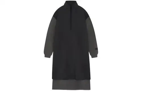 Fear Of God Essentials Women's Nylon Fleece Mockneck Sweater Dress Ink/ Jet Black