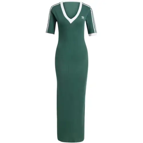 Adidas Originals Adicolor 3-Stripes Knit V-Neck Dress