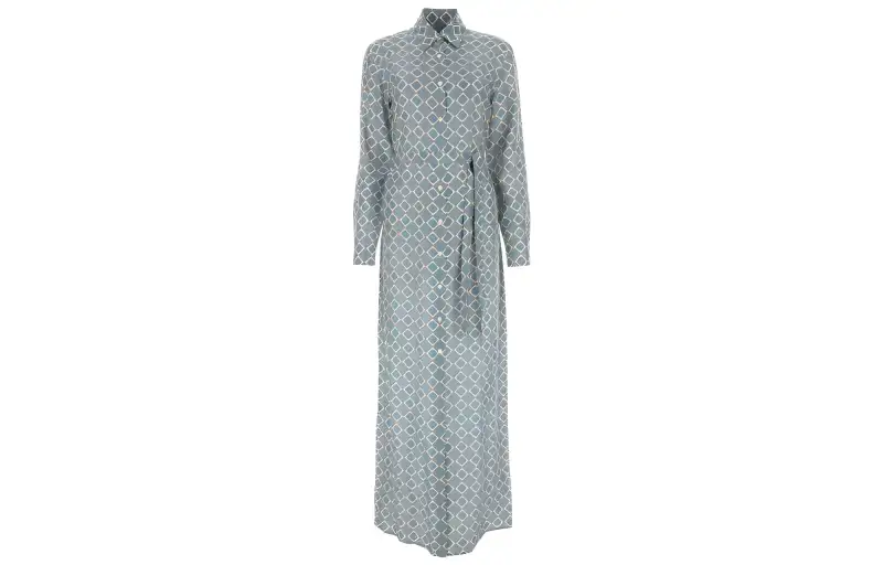 Prada geometric-print shirt dress