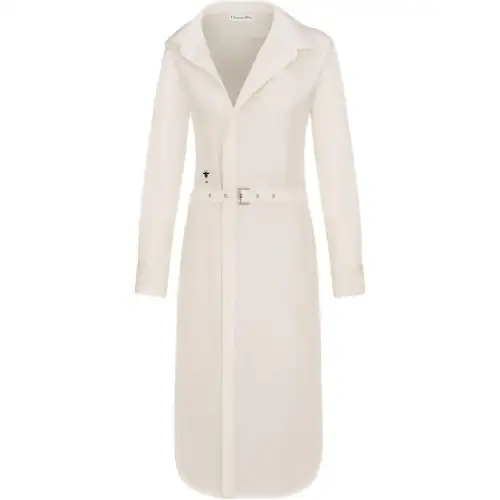 DIOR Long Sleeved Dress Women's Beige