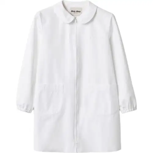 MIU MIU FW24 Long Sleeved Dress Women's White