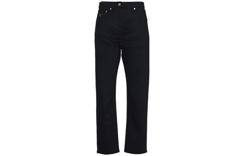 PRADA Jeans Women's Black Moderate Straight Fit Pants