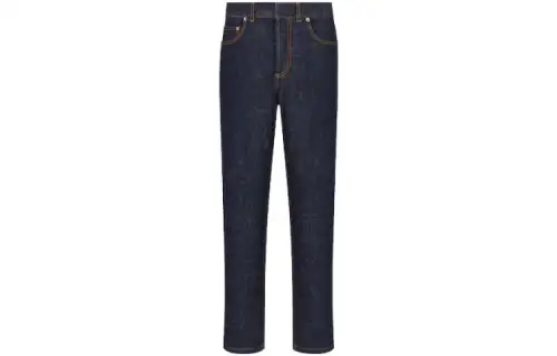 DIOR Jeans Women's Navy Blue Moderate Wide Leg Pants