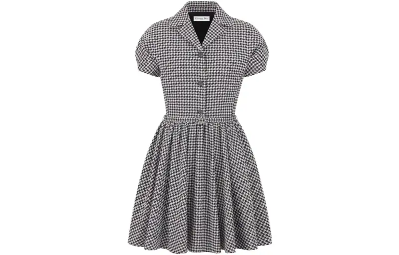 DIOR FW23 Short Sleeved Dress Women's Multicolor