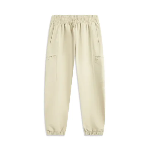Li Ning Fitness Series Knitted Sweatpants Women's Beige
