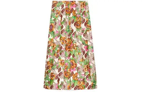 GUCCI X THE NORTH FACE Gucci X The North Face Casual Long Skirts Women's Multicolor Mid Length Pleated Skirt