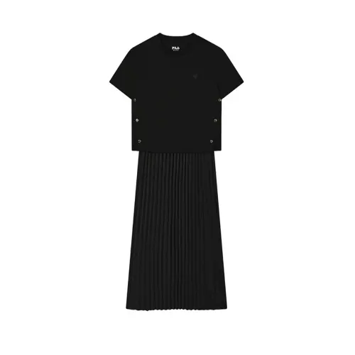 FILA MILANO Short Sleeved Dress Women's Jet Black