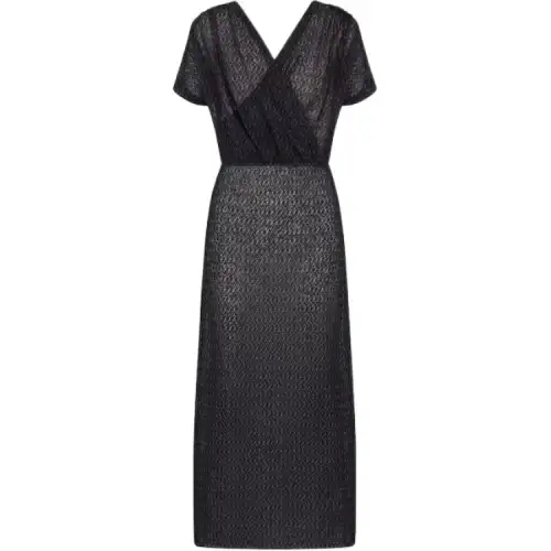 DIOR Short Sleeved Dress Women's Black
