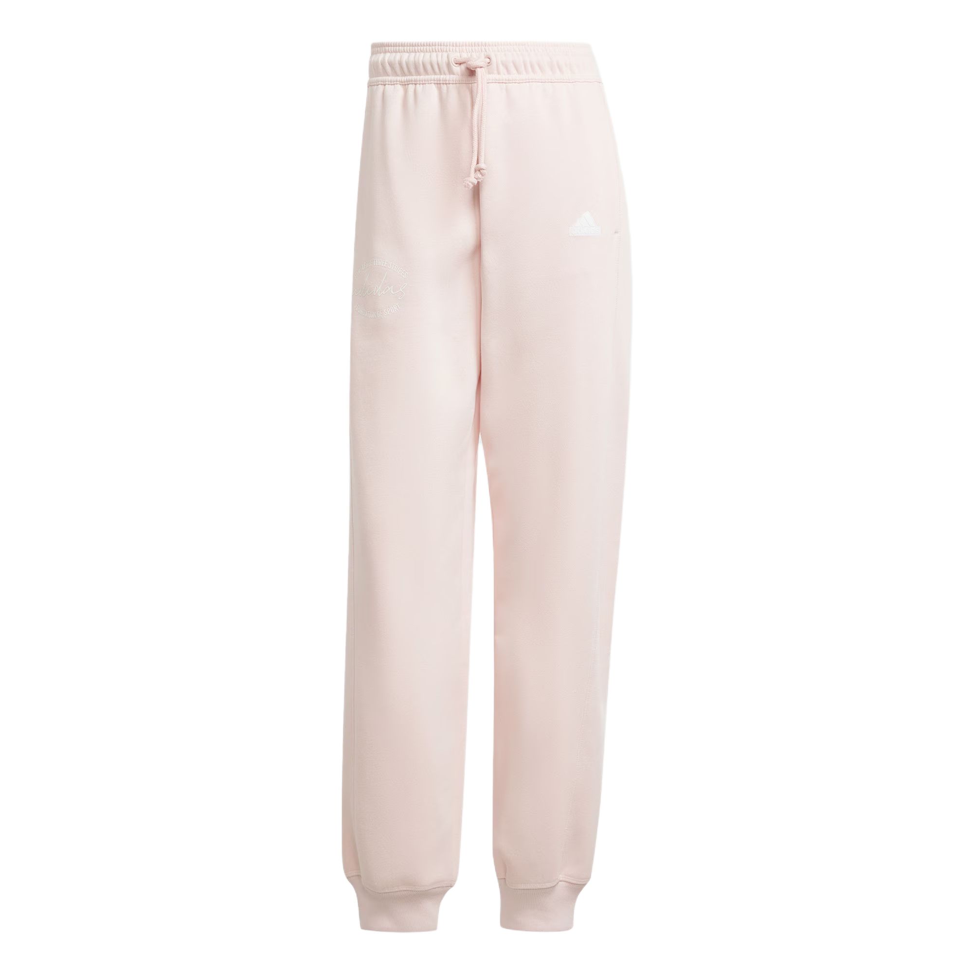 Женские штаны adidas Signature Print Fleece Joggers (розовые)