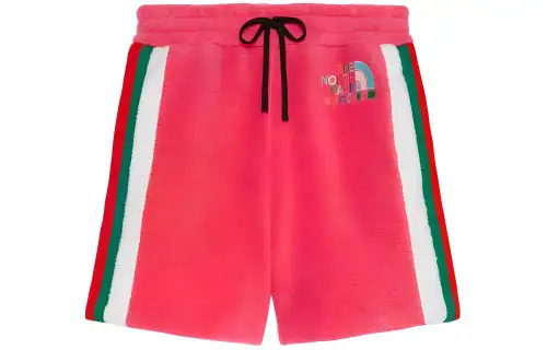 GUCCI X The North Face Fleece Shorts Dark Pink
