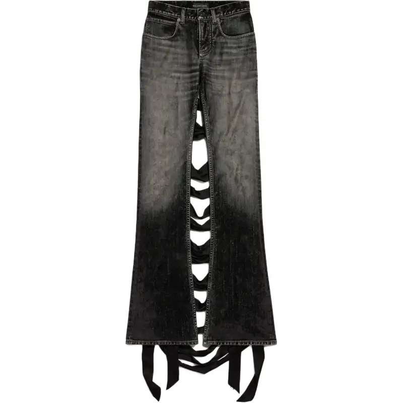 Balenciaga SS25 Jeans Regular Fit Women's Black