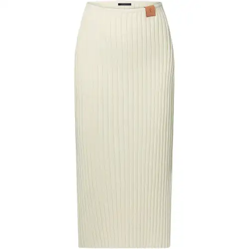 LOUIS VUITTON Ribbed Knit Slit Skirt