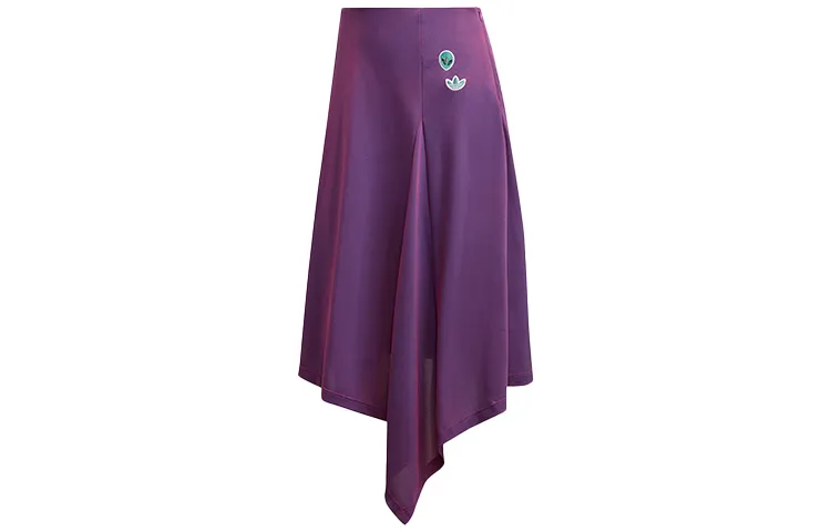 Adidas Originals Casual Long Skirts Women's Purple Moderate Mid-Length A-line Skirt