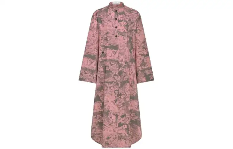 DIOR FW22 Long Sleeved Dress Women's Multicolor