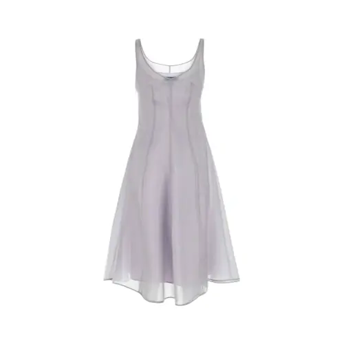 PRADA Scoop Neck Sleeveless Midi Dress