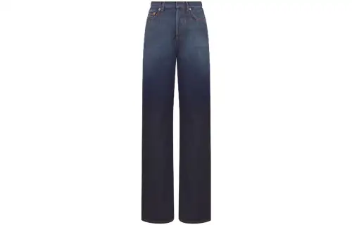 DIOR Jeans Women's Blue Moderate Straight Fit Pants