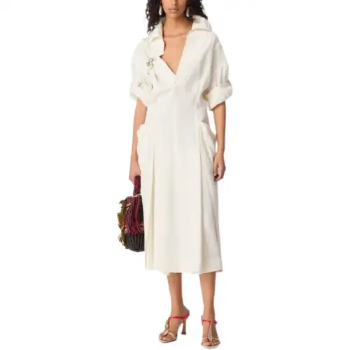 Bottega Veneta Frog Embellished Midi Dress