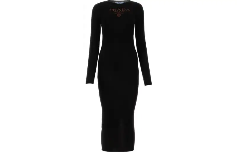 PRADA Logo jacquard Silk Top