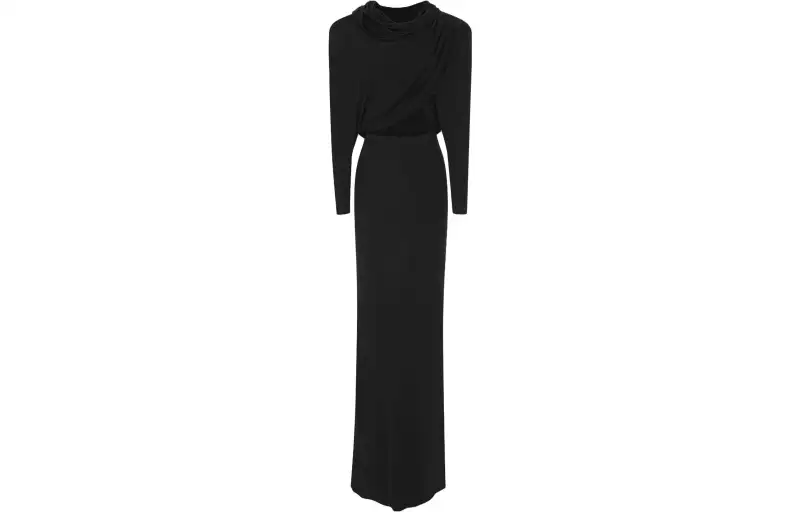 SAINT LAURENT Long-Sleeved Hooded Dress