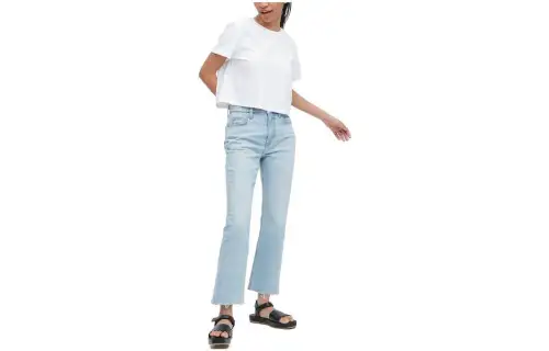 UNIQLO Jeans Women's Pink/Blue Moderate Flared Pants
