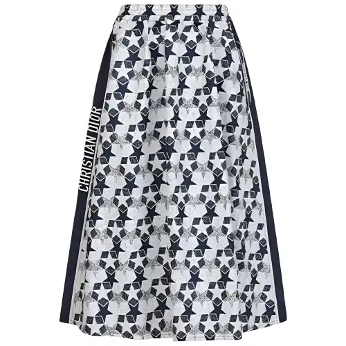 DIOR Casual Long Skirts Women's Navy Moderate Long A Line Skirt