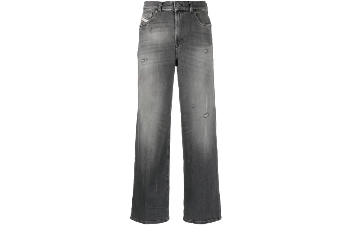 DIESEL Stonewashed Wide-leg Jeans