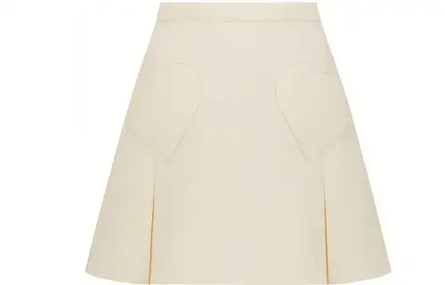 DIOR Quarterly New Products Casual Short Skirts Women's Ecru Moderate Short A Line Skirt