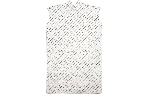 Balenciaga Sleeveless Dress Loose Fit Women's Ecru