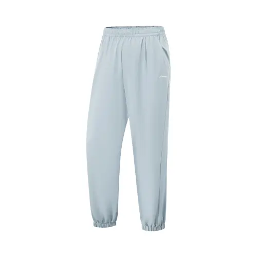 Li Ning Fitness Series Knitted Sweatpants Women's Mist Blue