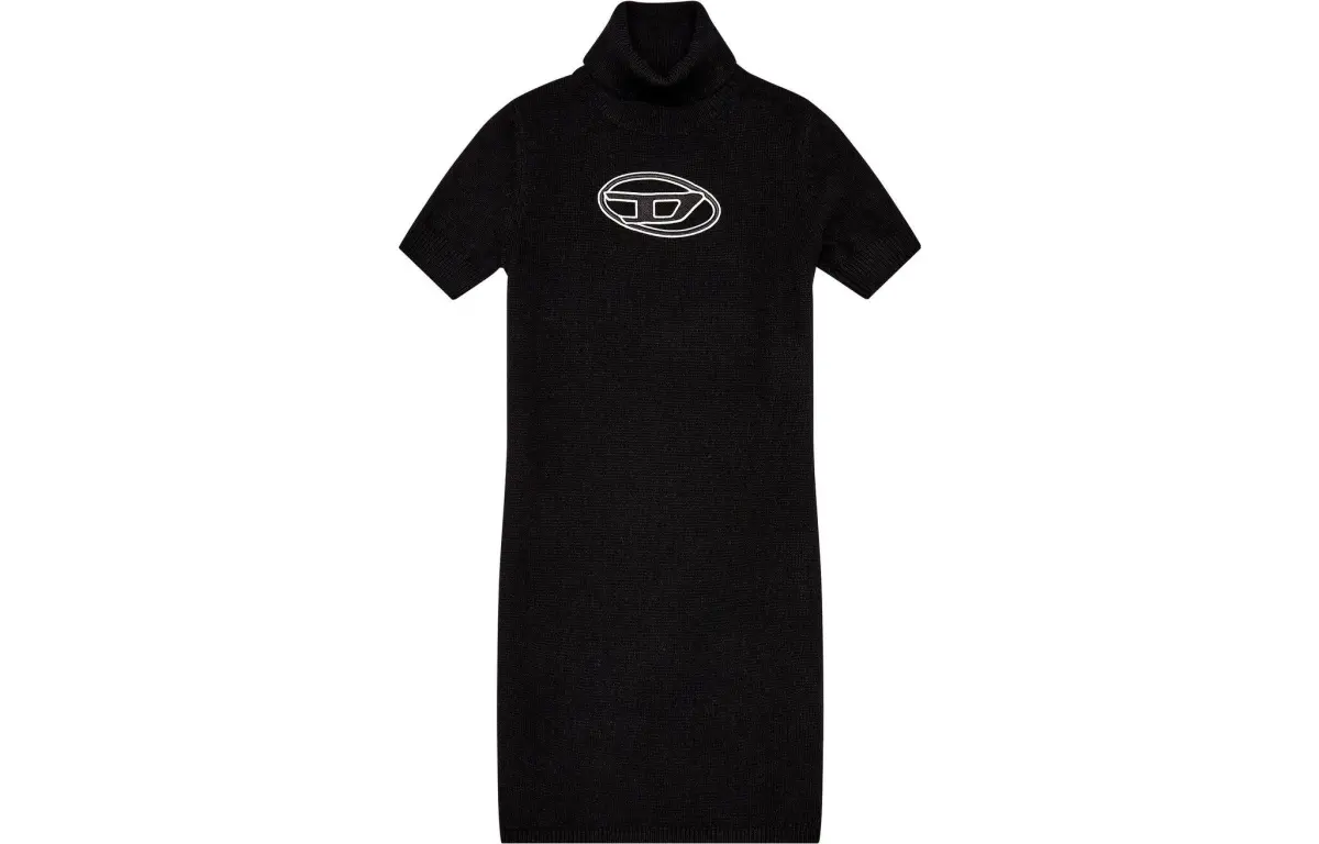 DIESEL M-Argaret Logo Embroidered Short-Sleeved Dress