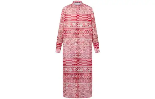 LOUIS VUITTON 1ABQ7L Monogram Tile Long Shirt Dress