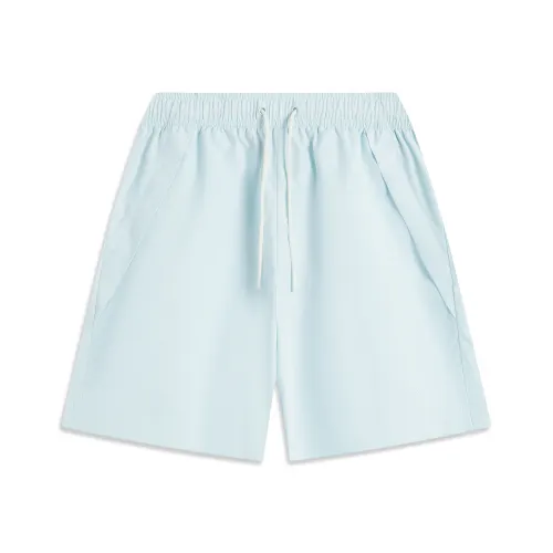 Li Ning Sports Life Collection Casual Shorts Women's Light Sky Blue
