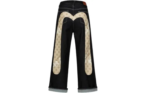 EVISU Jeans Women's Denim Blue Moderate Wide Leg Pants