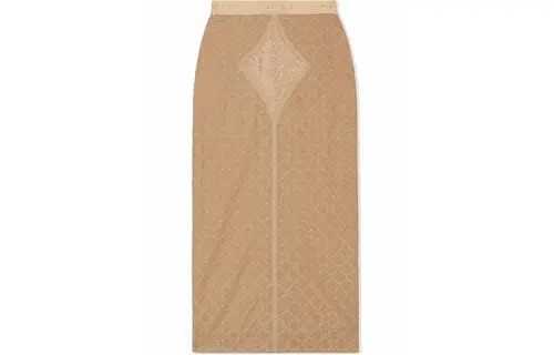 【Previous Season】GG-embroidered mid-length skirt