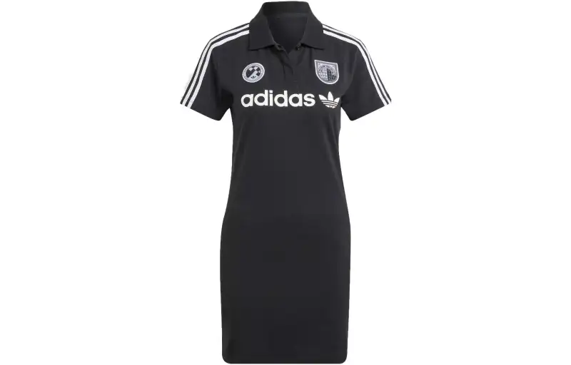 Adidas Originals Short Sleeved Dress Japan Version Women's Black